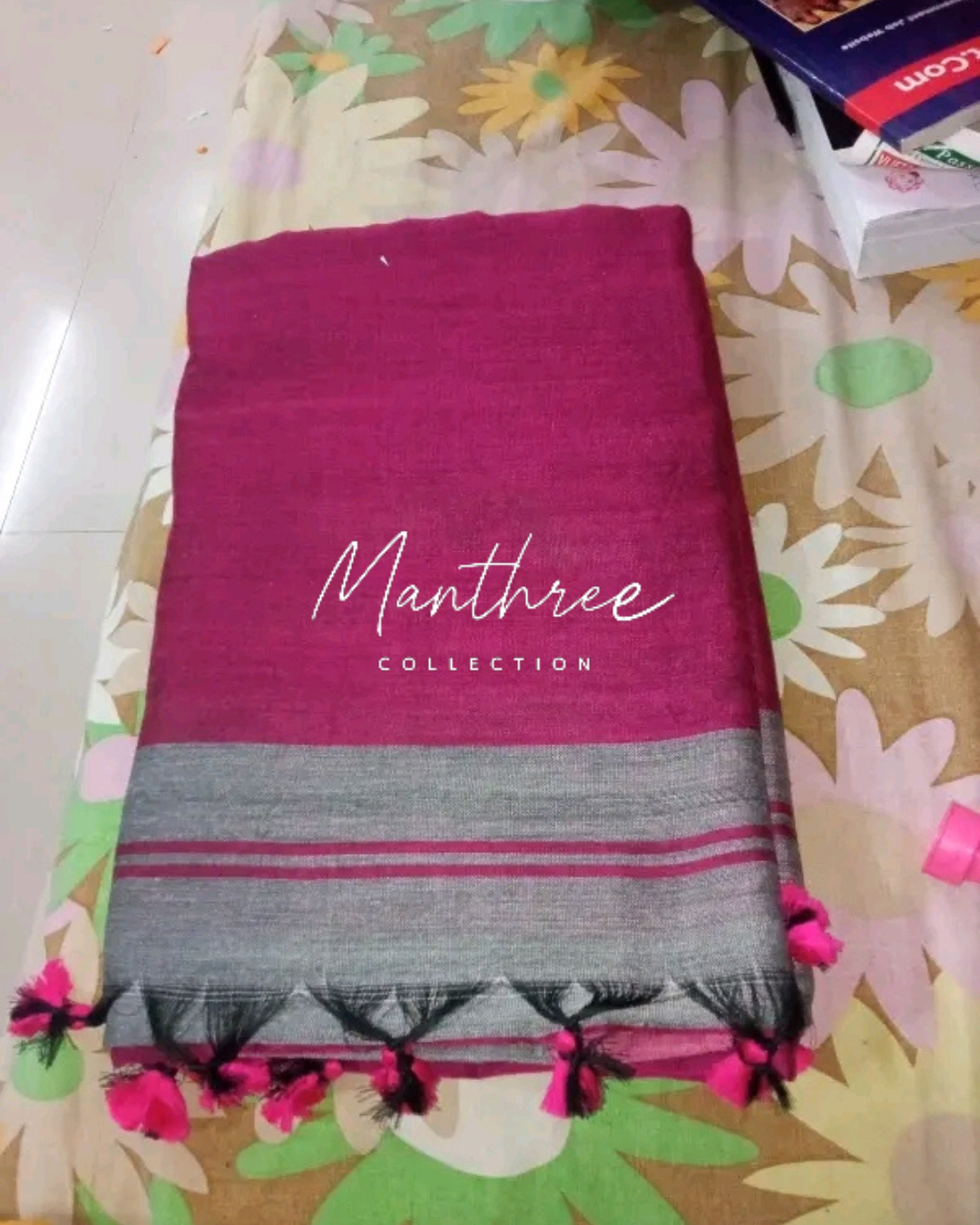 Kashmira pink cotton saree
