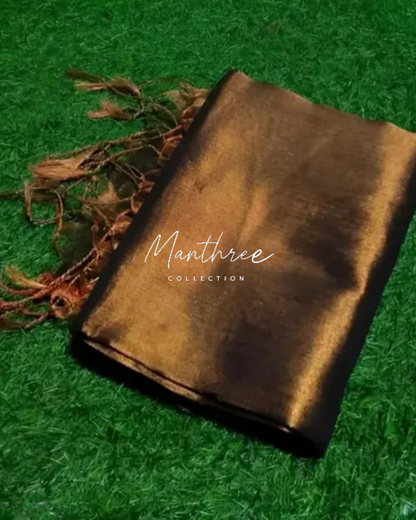 Manju warrier brown tissue silk