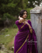 Purple Mangalagiri silk sareee