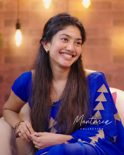 Sai pallavi blue banarasi silk saree