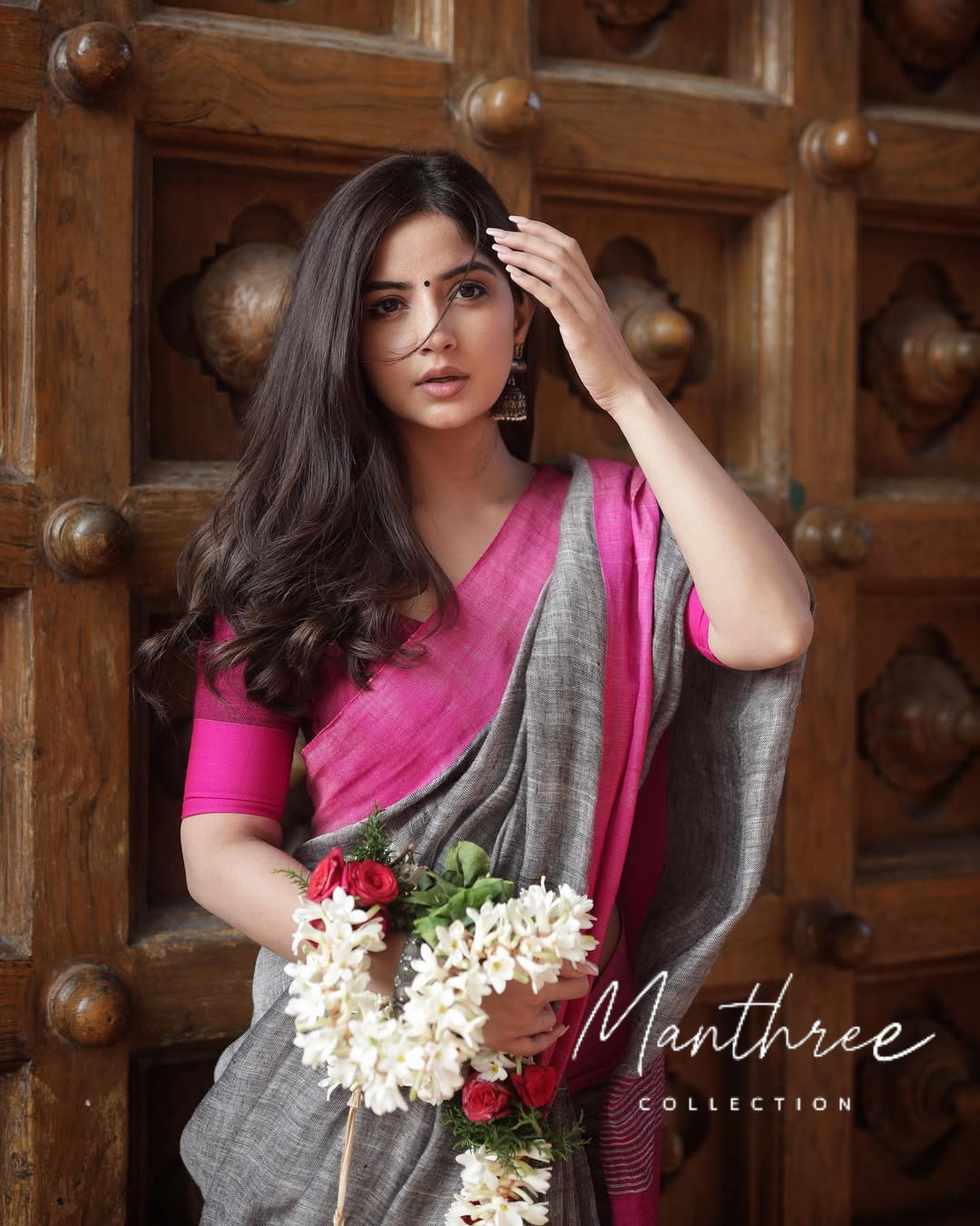 Kashmira pink cotton saree
