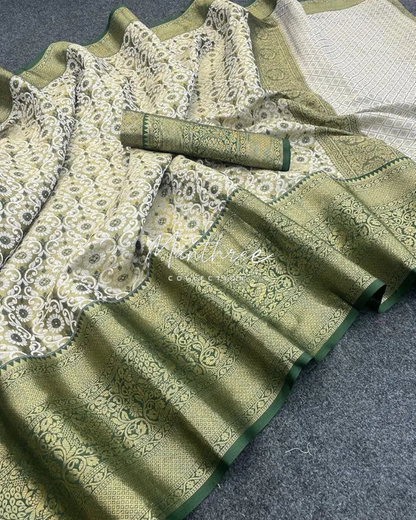 Ashika orange kanjivaram silk