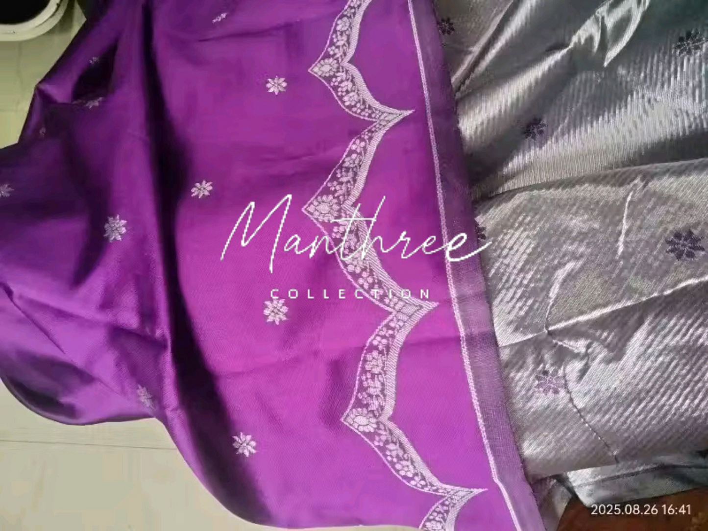 Ananya Nagalla purple kanjeevaram silk saree