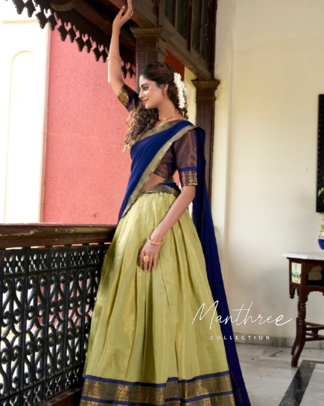 Kanchipuram Zari Weaving Work Lehenga Choli