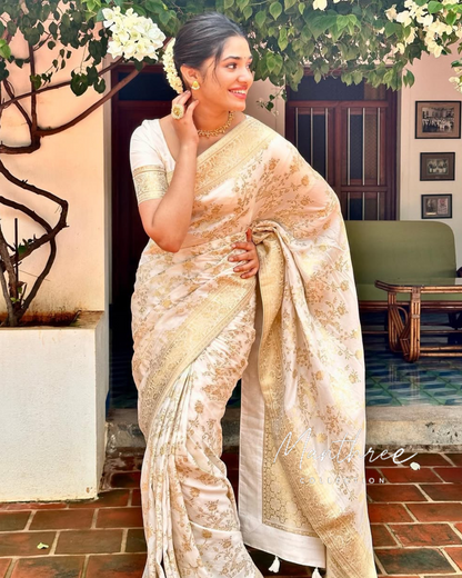Krithi shetty kanjivaram soft silk saree