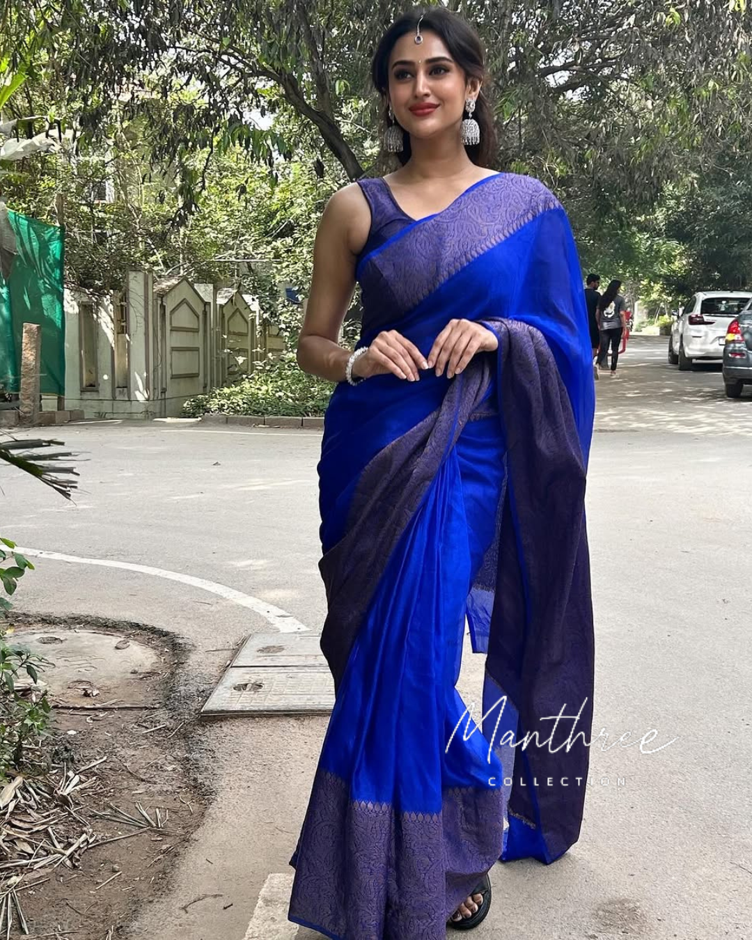 Best seller blue silk saree