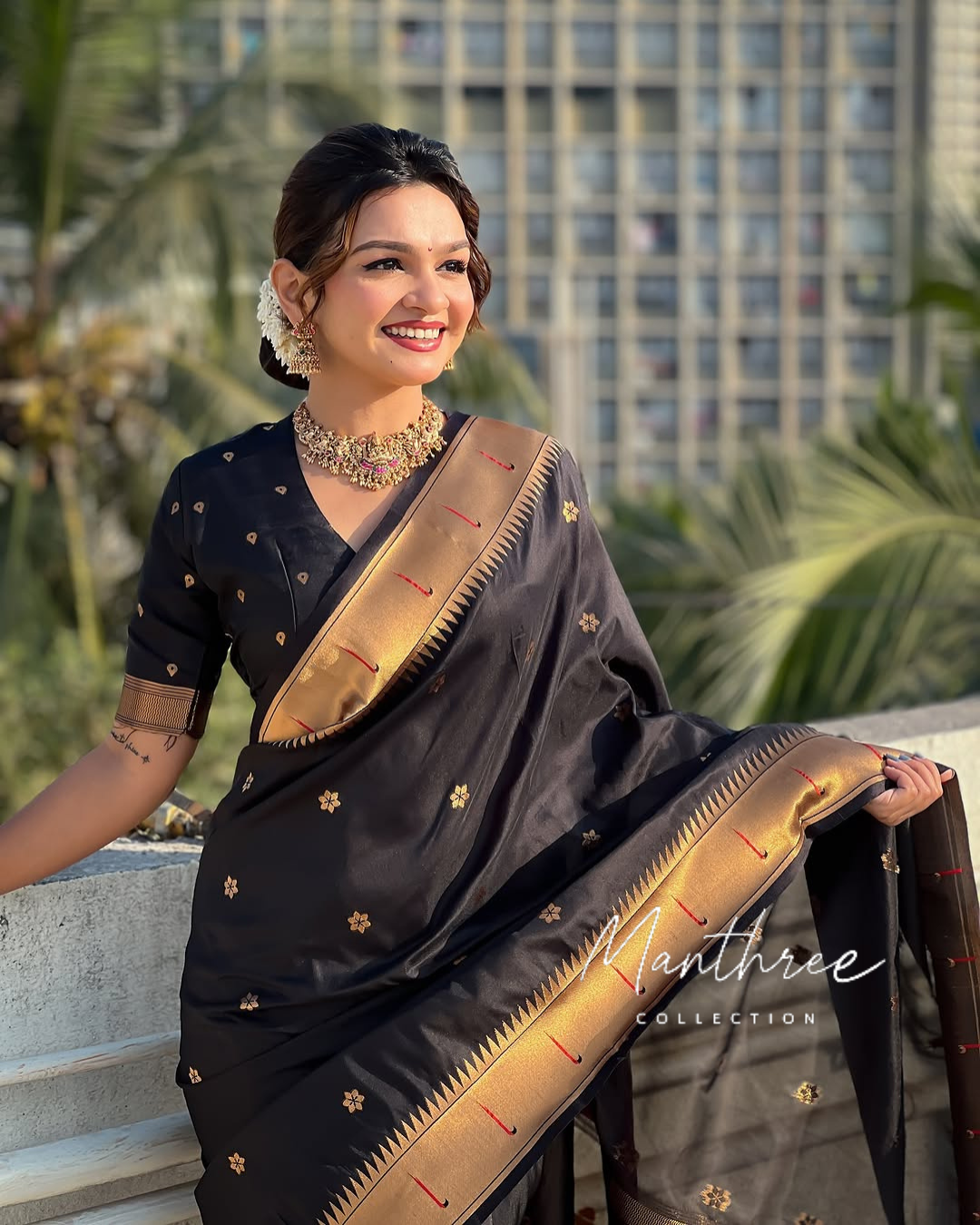Paithani Kanjivaram Soft Silk Saree With Blouse Piece