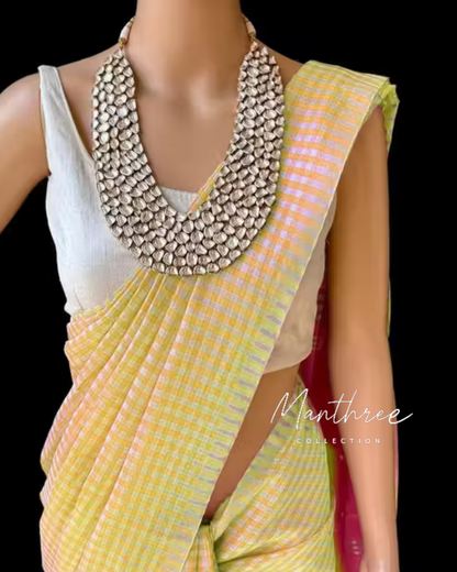Nayanthra checked saree